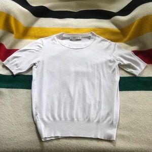 Zara Knit Short Sleeve Sweater Top